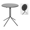 Mesa plegable gris oscura ø58 x 70 cm