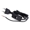 Conexion con interruptor 3a 1,5m 2x0,75mm manguera plana negra edm