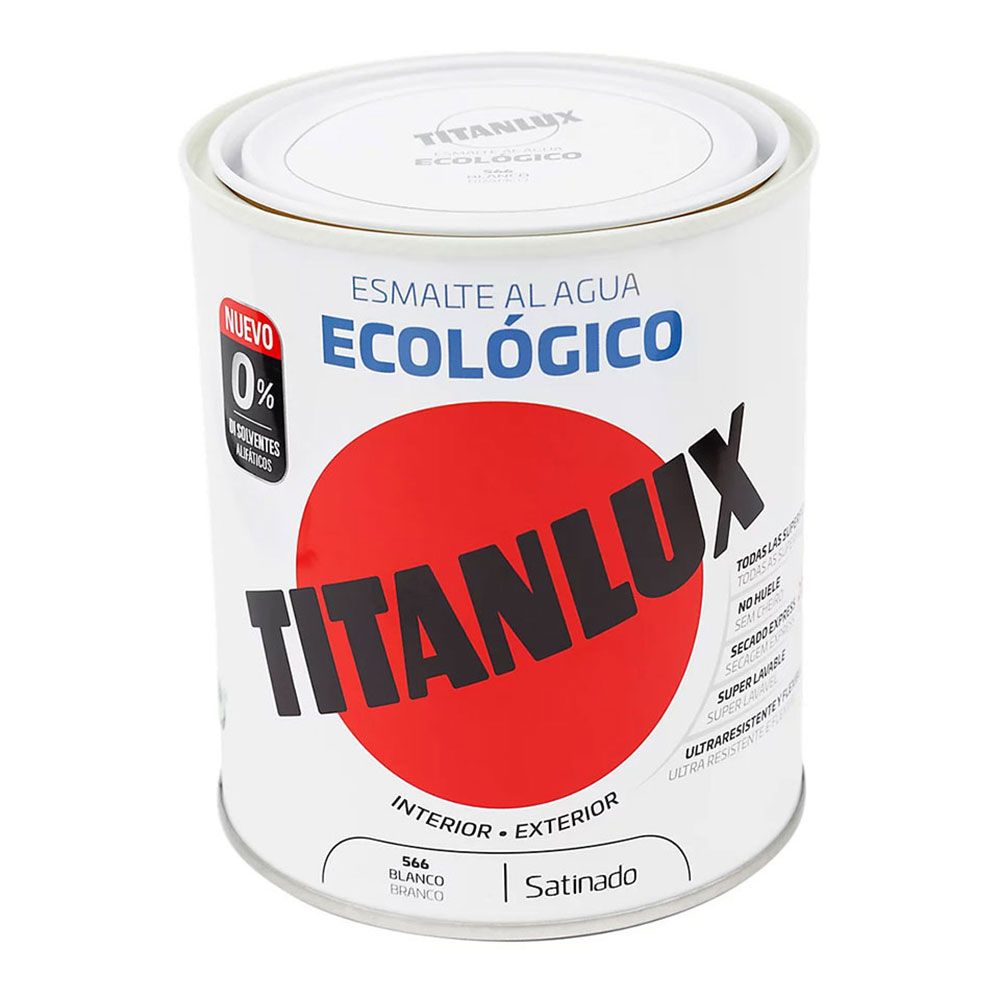 Esmalte ecológico al agua blanco satinado 250 ml