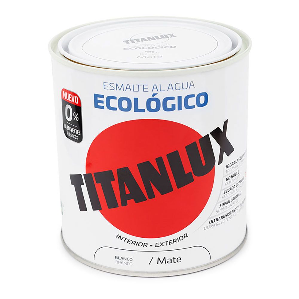 Esmalte ecológico al agua blanco mate 250 ml