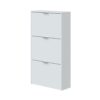 Zapatero 3 puertas abatibles blanco brillo