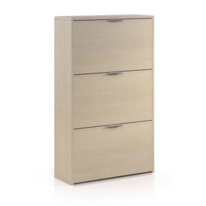 Zapatero 3 puertas abatibles roble