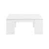 Mesa centro elevable, blanco brillo