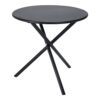 Mesa de acero plegable, negra, ø48 x 48 cm
