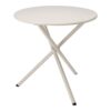 Mesa de acero plegable, beige - ø48 x 48 cm