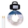 Carrete cable paralelo 2x2,50 mm² blanco "audio" 50 m