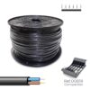Manguera tubular h05vv-f 2 x 1,00 mm² negra, 400 m. (bobina grande)