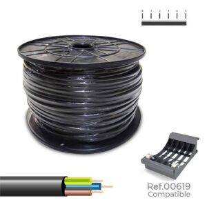 Manguera tubular vv-k06/1kv 3 g 2,50 mm² negra, 150 m. (bobina grande)