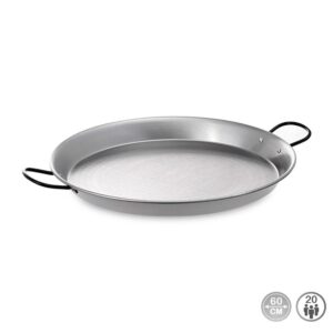 Paellera tradicional de acero pulido ø60 cm (20 personas)