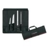 Estuche profesional para cortar jamón con 3 cuchillos + chaira