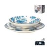 Vajilla 18 piezas, modelo provenza, azul