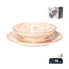 Vajilla 18 piezas, modelo provenza, beige