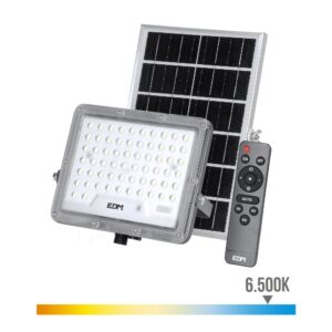 Foco proyector solar slim 50 w 600 lm 6500 k luz fría