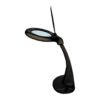 Flexo led lupa aumento 3x 12x, 4 w 300 lm 6500k, negro, 190 x 380 mm