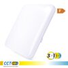 Aplique led cuadrado extraplano de superficie 24 w 3cct 2490 lm 37 x 37 x 6,7 cm