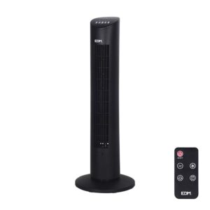 Ventilador de torre. potencia: 60 w - 54,8 db, mando a distancia, negro 28 x 78,3 cm