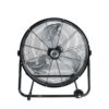 Ventilador industrial de suelo, con ruedas, negro 180 w - 59,8 db - aspas ø60 x 70 cm