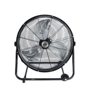 Ventilador industrial de suelo, con ruedas, negro 180 w - 59,8 db - aspas ø60 x 70 cm