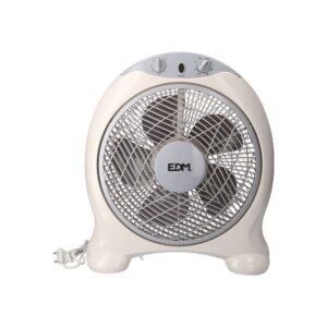 Ventilador box fan, blanco/gris, potencia 45 w - 60db - aspas ø30,5 cm 38,5 x 13 x 46 cm