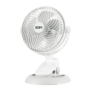 Ventilador mini recargable con pinza y base, 3 w - 31,6 db - ø17 x 18 x 28 cm