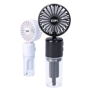 Ventilador nebulizador recargable, 4 velocidades. 6,2 x 16,4 cm. colores surtidos