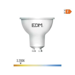 Bombilla dicroica led gu10 8 w 710 lm 3200 k luz cálida 120° ø5 x 5,5 cm