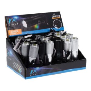 Linterna led mini de aluminio, 3 x aaa (no incluidas), colores surtidos, ø25 x 85 mm