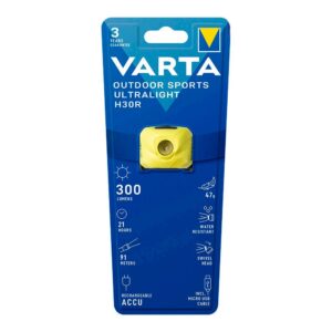 Linterna frontal ultralight h30r amarilla varta