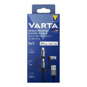 Cable 3 en 1 usb a - lighting - micro usb - tipo c