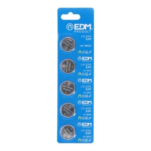 Micro pila de botón litio cr2016 3 v ø20,0 x 1,6 mm blister 5 uds