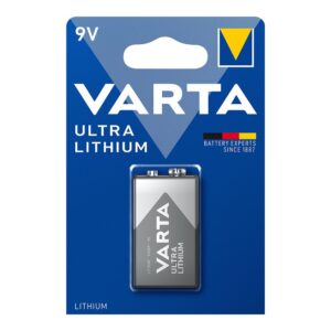 Pila alkalina ultra lithium 6lr61- 9 v (blister 1 unid.) 26,5 x 17,5 x 48,5 mm