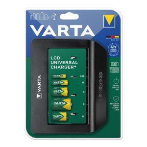 Cargador varta lcd multi charger+sin pilas 1600mah 100/220v 4h universal