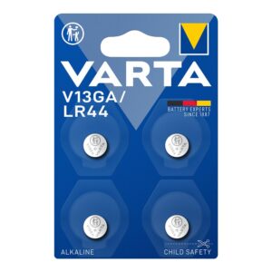 Micro pila de botón alcalina lr44 - v13ga 1,5 v ø11,6 x 5,4 mm blister 4 uds