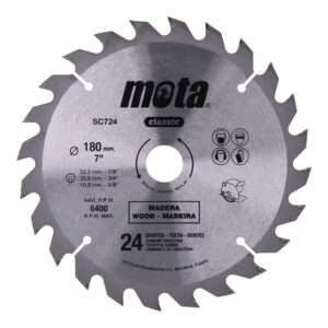 Sierra circular widia ø180 mm 24 dientes