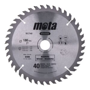 Sierra circular widia ø180 mm 40 dientes