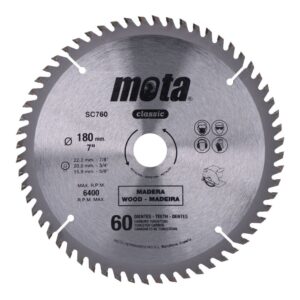 Sierra circular widia ø180 mm 60 dientes