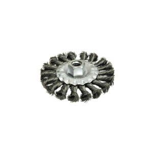 Cepillo plano de alambre retorcido con rosca ø14 mm ø115 mm