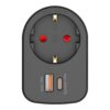 Adaptador combi 30 w usb a + c + 1 toma schuko, 16 a 250 v~, negro