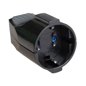 Base aerea t/tl 10/16 a 250 v negra (retractilada)