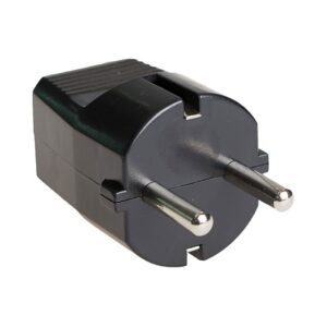 Clavija tipo f 16 a 250v t/tl 4,8mm negra. solera 6428n.