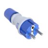 Clavija 2p+t, 16a,250v espigas de ø4,8mm. material elastómero termoplástico blanco 706tkb solera
