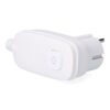 Clavija con t/t (schuko) + interruptor luminoso 16 a 250 v, blanca, 95 x 40 x 70 mm (retractilado)