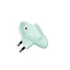 Clavija triple 2p 10 a 250 v lateral blanca (retractilado)