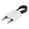 Clavija 2p+tt schuko salida frontal y lateral 10 a 250 v~ facil extracción blanca