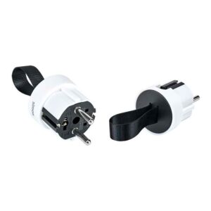 Clavija extraplana 2p+tt schuko salida lateral 16 a 250 v~ facil extraccion, blanca