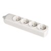 Base bipolar 4 tomas t/tl 10/16 a 250 v color blanco