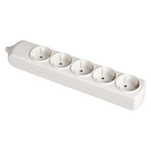 Base bipolar 5 tomas t/tl 10/16 a 250 v color blanco