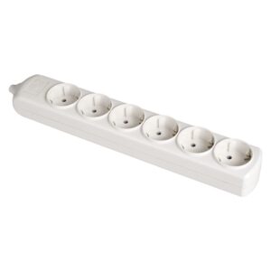 Base bipolar 6 tomas t/tl 10/16 a 250 v color blanco