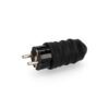 Clavija bipolar de goma (cee 7/7), ip44, 16a 250v
