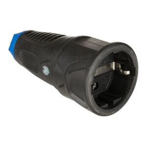 Base aerea de caucho 16a 250v t/tl ip20 4,8mm negra. solera 17